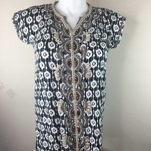 Anthropologie Dresses - Skemo Kids Ikat Short Kaftan Black Anthropologie Dresses - Skemo Kids Ikat Short Kaftan Black